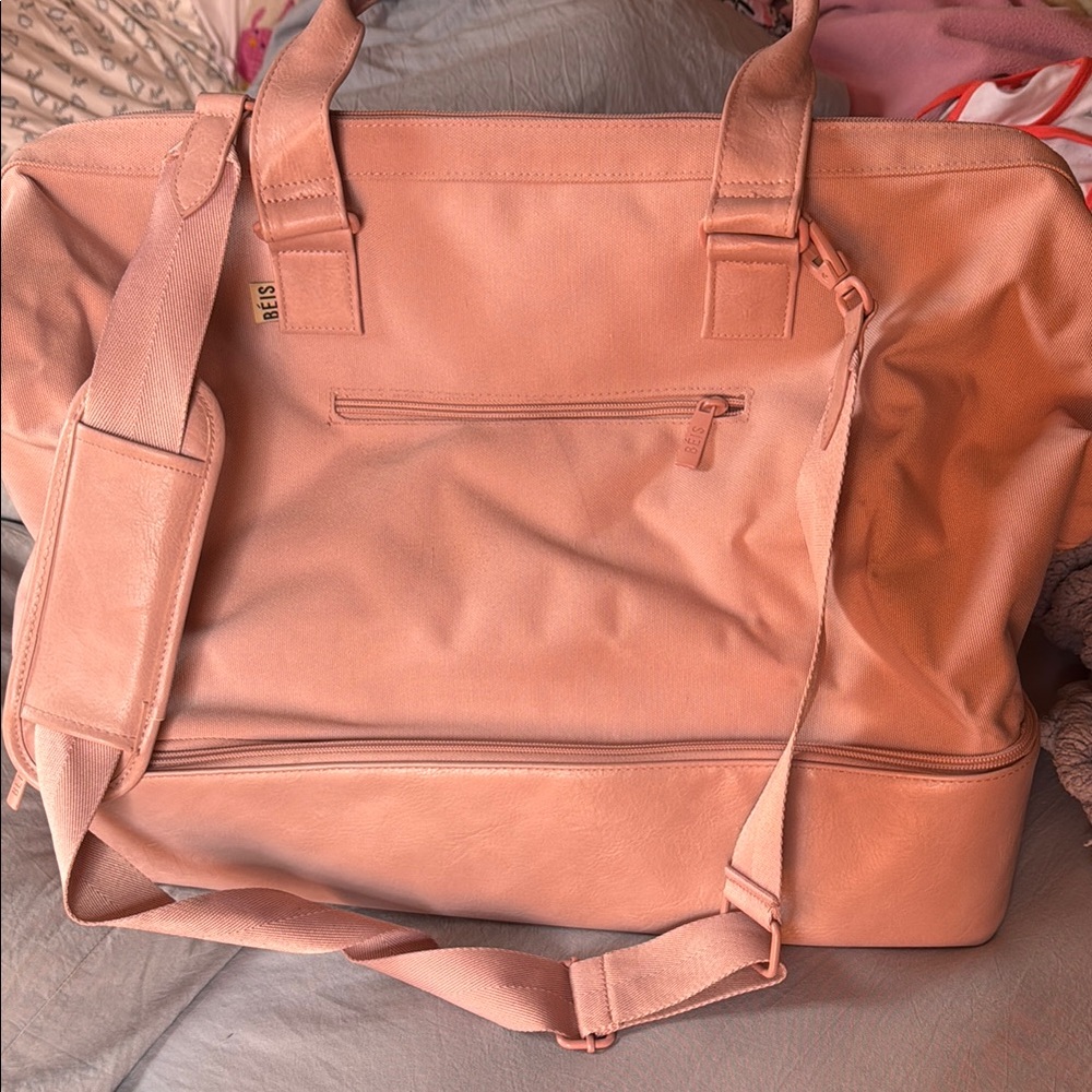 Blush Pink Beis Weekender Travel Bag